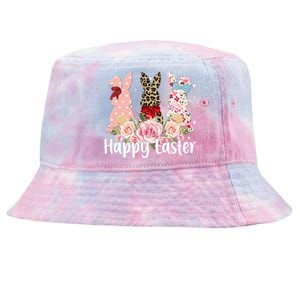 Happy Easter Cute Floral Bunnies Tie-Dyed Bucket Hat