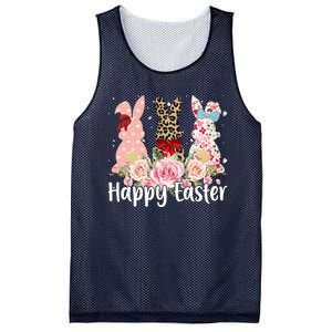 Happy Easter Cute Floral Bunnies Mesh Reversible Basketball Jersey Tank