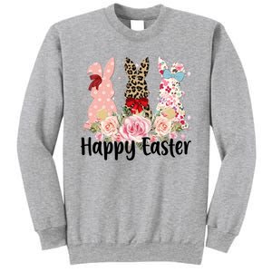 Happy Easter Cute Floral Bunnies Sweatshirt