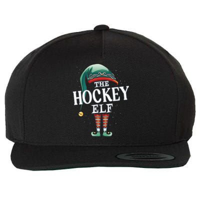 Hockey Elf Christmas Group Xmas Pajama Party Gift Wool Snapback Cap