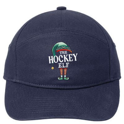 Hockey Elf Christmas Group Xmas Pajama Party Gift 7-Panel Snapback Hat