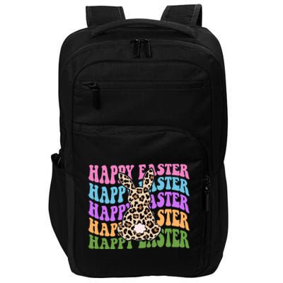 Happy Easter Cheetah Bunny Colorful Retro Impact Tech Backpack