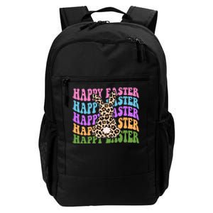 Happy Easter Cheetah Bunny Colorful Retro Daily Commute Backpack