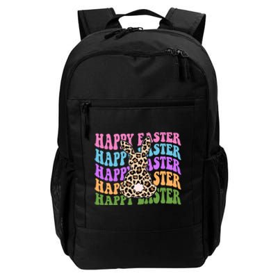 Happy Easter Cheetah Bunny Colorful Retro Daily Commute Backpack