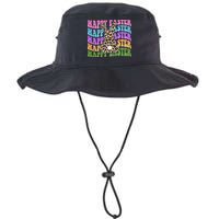 Happy Easter Cheetah Bunny Colorful Retro Bucket Hat