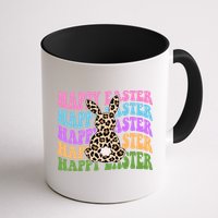 Happy Easter Cheetah Bunny Colorful Retro Mug