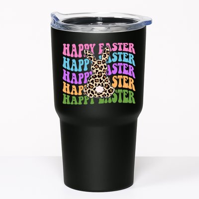 Happy Easter Cheetah Bunny Colorful Retro Tumbler