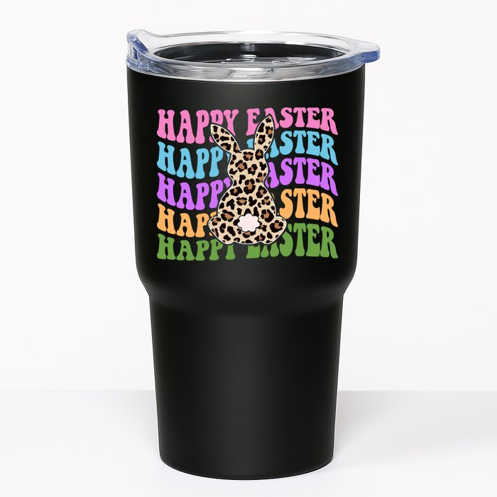 Happy Easter Cheetah Bunny Colorful Retro Tumbler