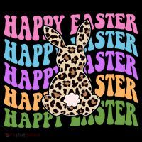 Happy Easter Cheetah Bunny Colorful Retro Magnet