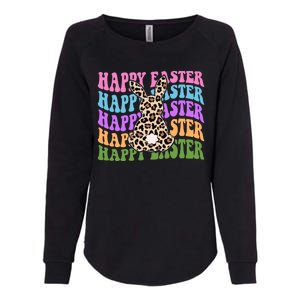 Happy Easter Cheetah Bunny Colorful Retro Womens California Wash Sweatshirt