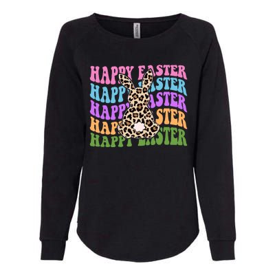 Happy Easter Cheetah Bunny Colorful Retro Womens California Wash Sweatshirt