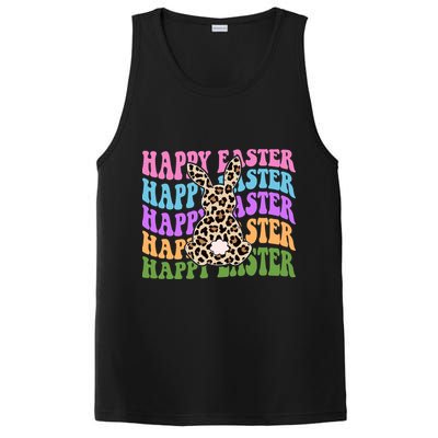 Happy Easter Cheetah Bunny Colorful Retro PosiCharge Competitor Tank