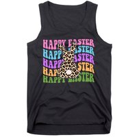 Happy Easter Cheetah Bunny Colorful Retro Tank Top