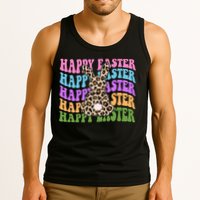 Happy Easter Cheetah Bunny Colorful Retro Tank Top
