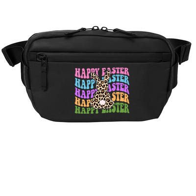 Happy Easter Cheetah Bunny Colorful Retro Crossbody Pack