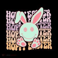 Hoppy Easter Cute Bunny Face Retro Easter Day Tall T-Shirt
