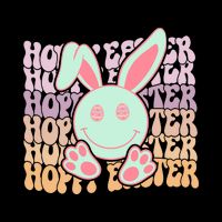 Hoppy Easter Cute Bunny Face Retro Easter Day Wool Snapback Cap