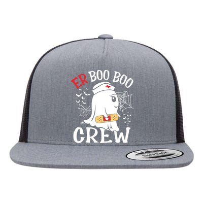 Halloween Er Costume Er Boo Boo Crew Nurse Ghost Nursing Flat Bill Trucker Hat