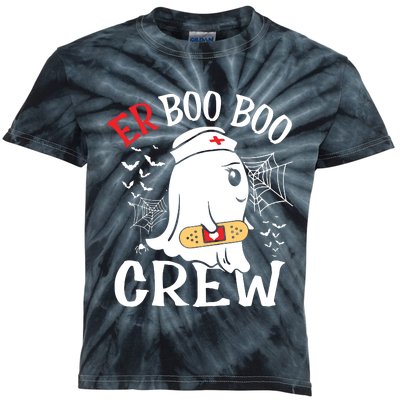 Halloween Er Costume Er Boo Boo Crew Nurse Ghost Nursing Kids Tie-Dye T-Shirt