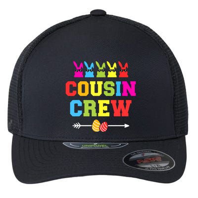 Happy Easter Cousin Crew With Cool Bunnies And Eggs Flexfit Unipanel Trucker Cap