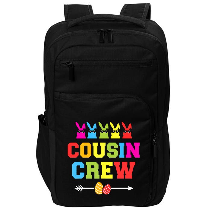 Happy Easter Cousin Crew With Cool Bunnies And Eggs Impact Tech Backpack