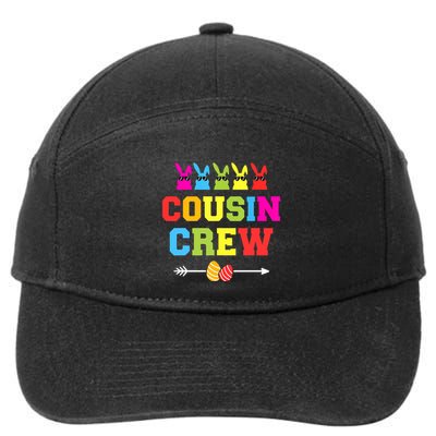 Happy Easter Cousin Crew With Cool Bunnies And Eggs 7-Panel Snapback Hat