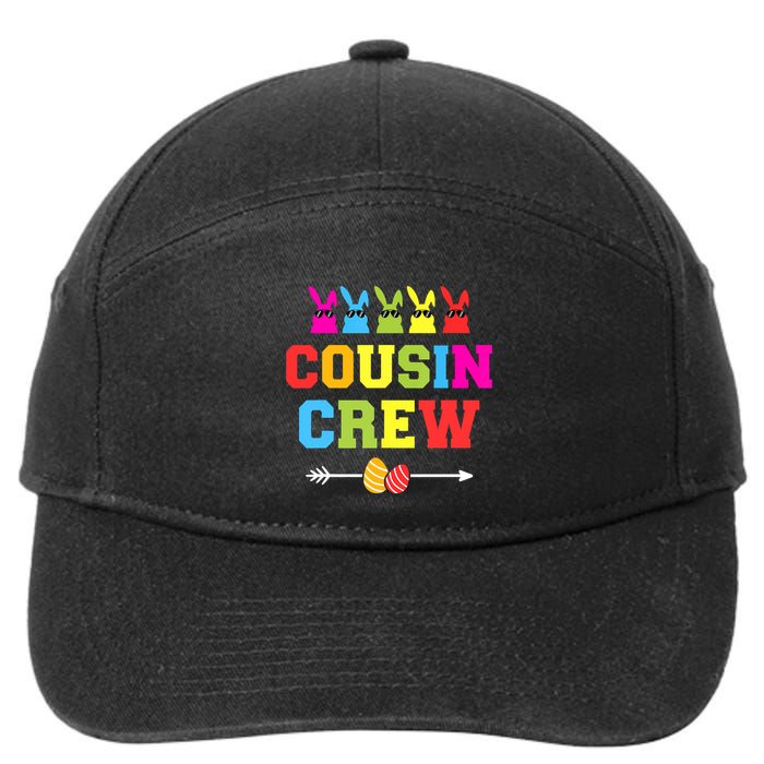 Happy Easter Cousin Crew With Cool Bunnies And Eggs 7-Panel Snapback Hat