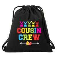 Happy Easter Cousin Crew With Cool Bunnies And Eggs Drawstring Bag