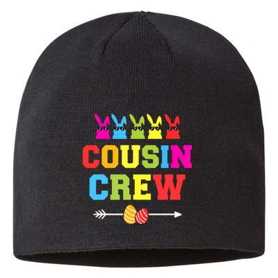 Happy Easter Cousin Crew With Cool Bunnies And Eggs Sustainable Beanie