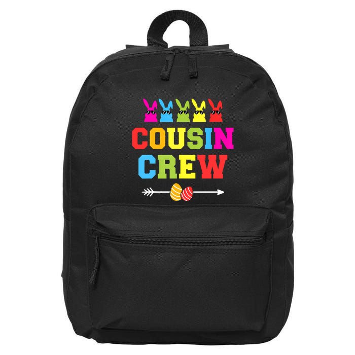 Happy Easter Cousin Crew With Cool Bunnies And Eggs 16 in Basic Backpack