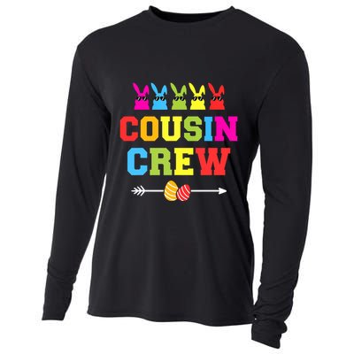 Happy Easter Cousin Crew With Cool Bunnies And Eggs Cooling Performance Long Sleeve Crew