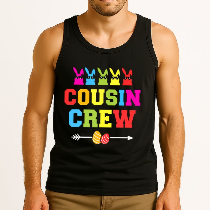 Happy Easter Cousin Crew With Cool Bunnies And Eggs Tank Top
