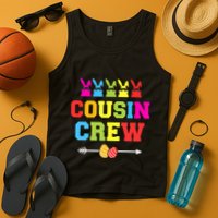 Happy Easter Cousin Crew With Cool Bunnies And Eggs Tank Top