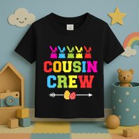 Happy Easter Cousin Crew With Cool Bunnies And Eggs Toddler T-Shirt