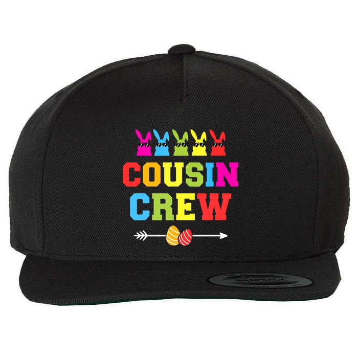 Happy Easter Cousin Crew With Cool Bunnies And Eggs Wool Snapback Cap