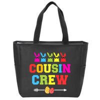 Happy Easter Cousin Crew With Cool Bunnies And Eggs Zip Tote Bag