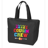 Happy Easter Cousin Crew With Cool Bunnies And Eggs Zip Tote Bag