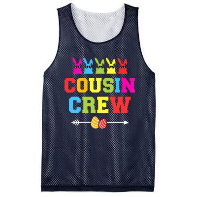 Happy Easter Cousin Crew With Cool Bunnies And Eggs Mesh Reversible Basketball Jersey Tank