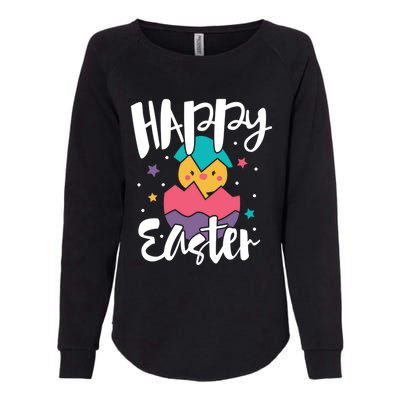 Happy Easter Chick Cute Yellow Chick Easter Holy Week Great Gift Womens California Wash Sweatshirt