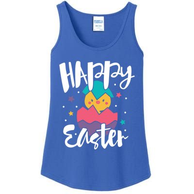 Happy Easter Chick Cute Yellow Chick Easter Holy Week Great Gift Ladies Essential Tank