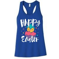 Happy Easter Chick Cute Yellow Chick Easter Holy Week Great Gift Women's Racerback Tank