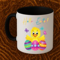 Hello Easter Cute Chick Holiday Mug