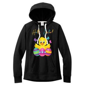 Hello Easter Cute Chick Holiday Women's Fleece Hoodie