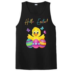 Hello Easter Cute Chick Holiday PosiCharge Competitor Tank