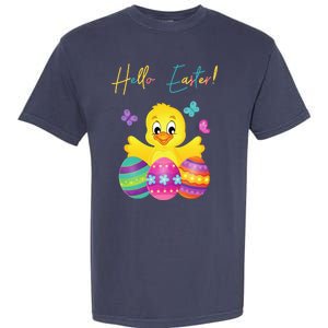 Hello Easter Cute Chick Holiday Garment-Dyed Heavyweight T-Shirt