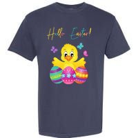 Hello Easter Cute Chick Holiday Garment-Dyed Heavyweight T-Shirt