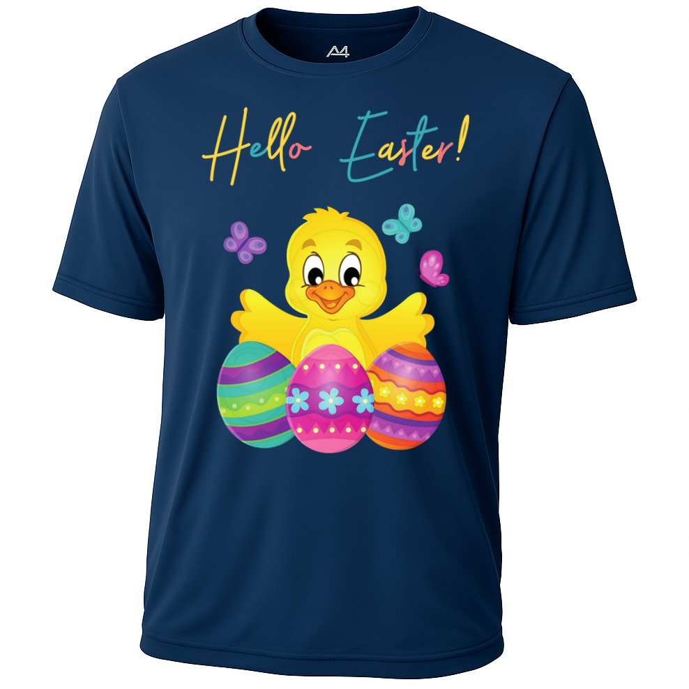 Hello Easter Cute Chick Holiday Cooling Performance Crew T-Shirt