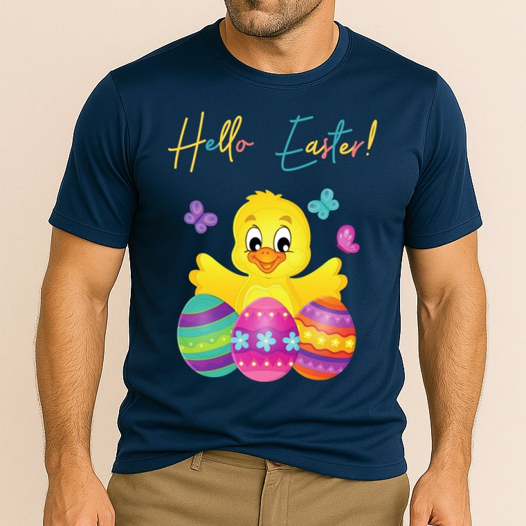 Hello Easter Cute Chick Holiday Cooling Performance Crew T-Shirt