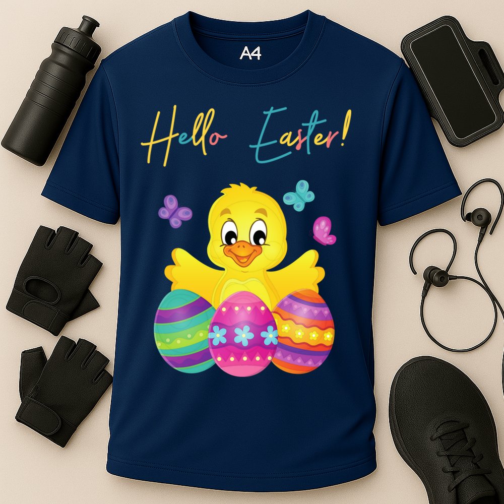 Hello Easter Cute Chick Holiday Cooling Performance Crew T-Shirt