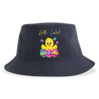 Hello Easter Cute Chick Holiday Sustainable Bucket Hat